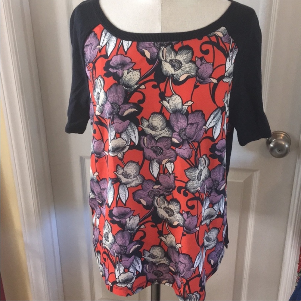 Ann Taylor floral sweater blouse